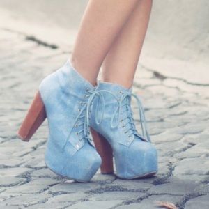 Jeffre Campbell || Litas Havana blue jean heels